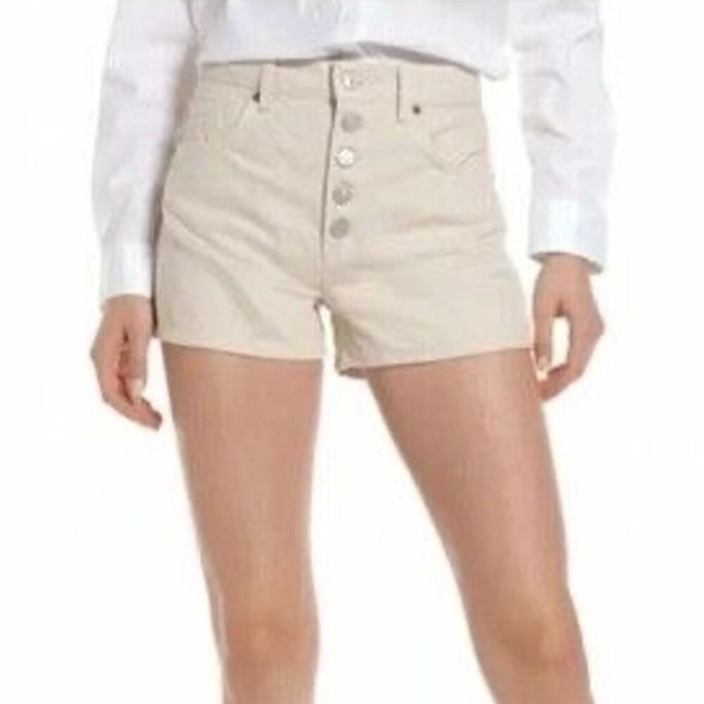 NWT Reformation Women 23 Charlie Exposed Button Fly Jean Shorts Denim High Waist